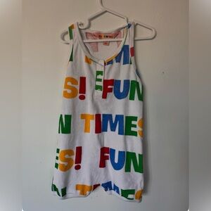 Hugo loves tiki !! Colorful Kids Tank Top with Fun Print